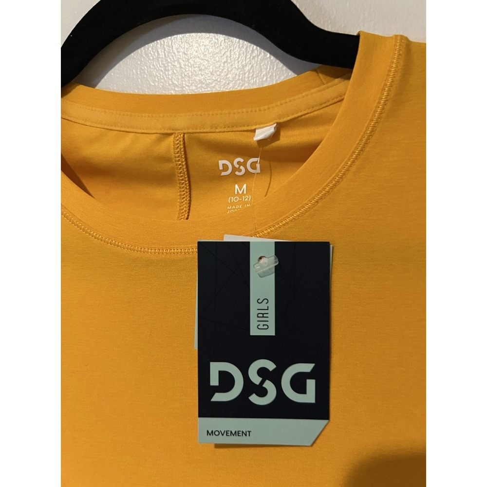 NWT DSG Girls Medium Movement Tee University Gold‎ Heather Short Sleeve Shirt - Picture 2 of 5